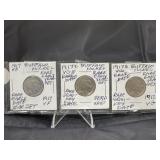 1917 PDS (3) Buffalo Nickels Rare Early Date Year