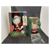 2 - Singing Santa Clause Figures