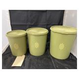 3 - Nesting Tupperware Canisters