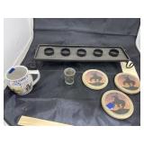 Tea Light Candle Stand - Coasters - Ceramic Jar