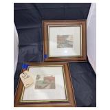 2 Framed Prints - English Cottage & More