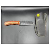 Fixed Blade Knife w/Leather Sheath