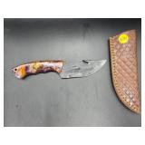 Fixed Blade Knife w/Leather Sheath