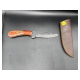 Fixed Blade Knife w/Leather Sheath