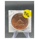 US MARINES IWO JIMA .999 PURE COPPER 1 OZ.