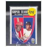 TOPPS SUPER TEAMS HOF LOU BROCK/BOB GIBSON CARD