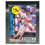 1992 JIMMY DEAN DON MATTINGLY CARD