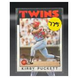 2ND YR CARD 1986 TOPPS HOF KIRBY PUCKETT