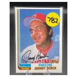 1982 TOPPS HOF JOHNNY BENCH CARD