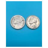 2 - 1950 Jefferson Nickels