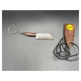 Fixed Blade Knife w/Leather Sheath & Lanyard