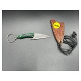 Fixed Blade Knife w/Leather Sheath & Lanyard