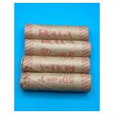 4 Rolls - Assorted Wheat Cents
