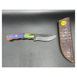 Fixed Blade Knife w/Leather Sheath