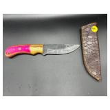 Fixed Blade Knife w/Leather Sheath