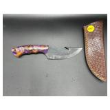 Fixed Blade Knife w/Leather Sheath