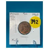 1960 5 Centavos Mexico