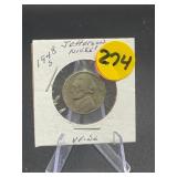 1948-S Jefferson Nickel V Fine