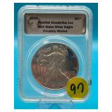 2009 Proofed Overstrike 1oz Silver Eagle -
