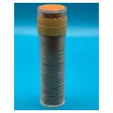 Tube of 1958D Lincoln Wheat Cents - Marked as