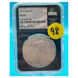 2023 American Silver Eagle 1oz NCG Graded MS70