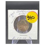 1947-S Jefferson Nickel Very Fine