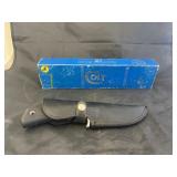 Colt Fixed Blade Knife w/Leather Sheath in box