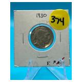 1930 Buffalo Head Nickel F