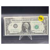 1963 1 DOLLAR STAR LOW SERIAL #