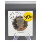 1989-S Proof Kennedy Half Dollar