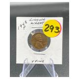 1948-P Lincoln Wheat Cent V fine