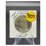 1990-S Proof Kennedy Half Dollar