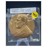 Large Coin Woodrow Wilson Inaugurated 1913 & 1917