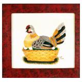 Small framed vintage Bill Rank theorem painting