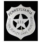 Antique/1890s PA ?Special Deputy Game Protector?