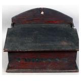 Antique hanging wooden ?Tobacco? box