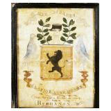 Antique framed watercolor