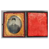 Antique/ Civil War ambrotype soldier photograph