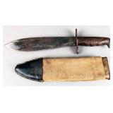 Antique WWI 1917 Bolo knife with sheath