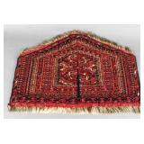 Antique Oriental saddle horn rug