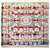 Antique bed coverlet signed M Facture By J.