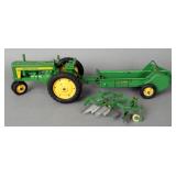 (3) Antique John Deer die cast/steel farm toys