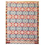 Antique bed coverlet signed ?Made by Samuel