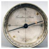 A RARE French brass vineyard setters compass