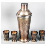 Antique Chinese/Hong Kong Export silver cocktail