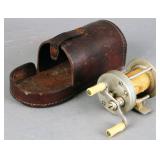 Antique Heddon?s & Sons nickel plated fishing reel