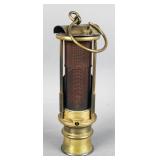 Antique Hughes brass miner?s lamp marked ?Hughes
