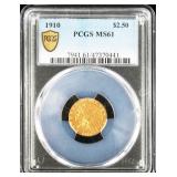 1910  2 ? Dollar Indian Head US Gold Coin