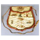 Antique painted silk masonic apron