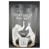 Rare antique Prohibition beer glass